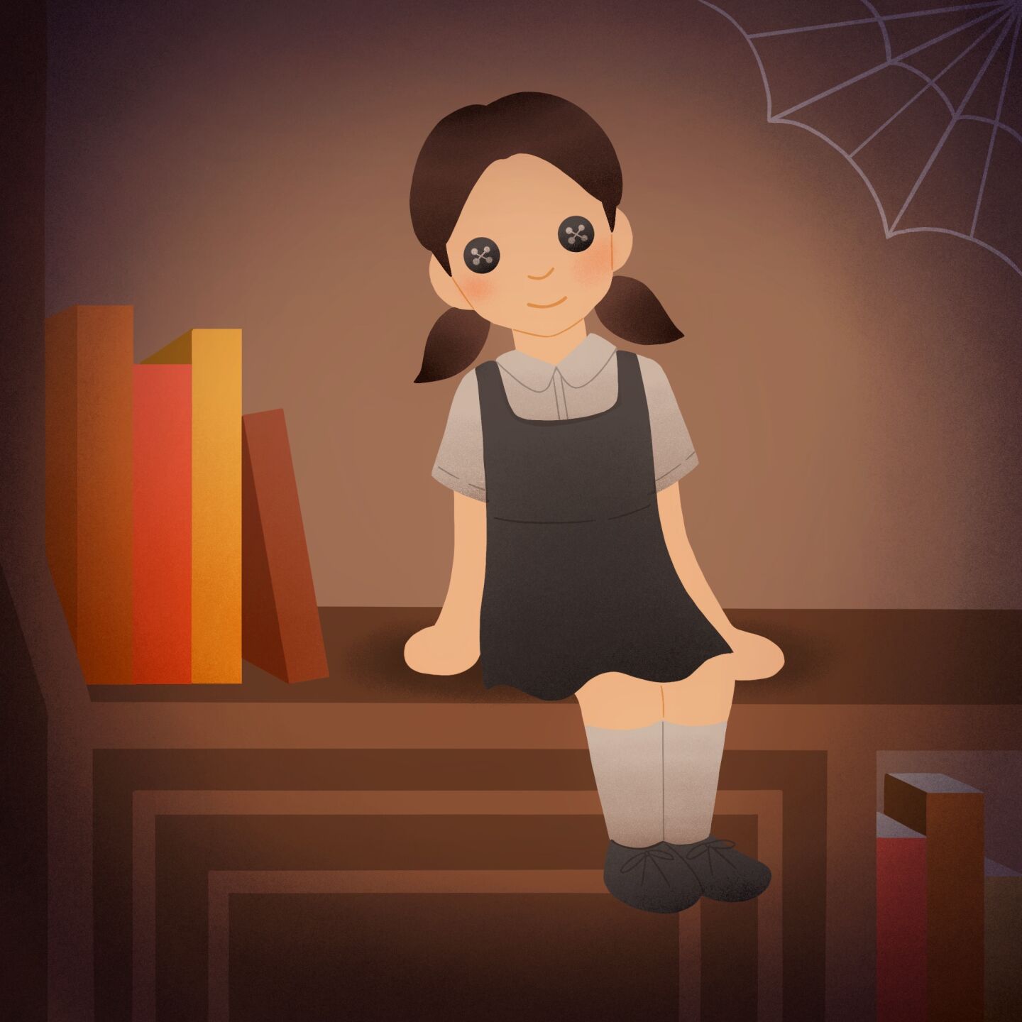Haunted dolls illustration